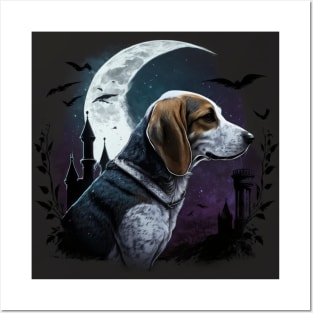 Beagle And The Moon Posters and Art